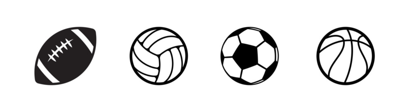 Popular sport game ball icon design element suitable for websites, print design or app