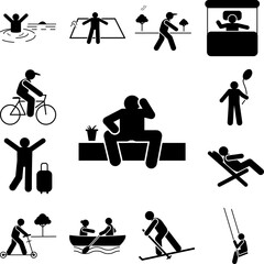 Obraz premium Sauna, steam room icon in a collection with other items