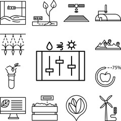 smart farm, resources icon in a collection with other items