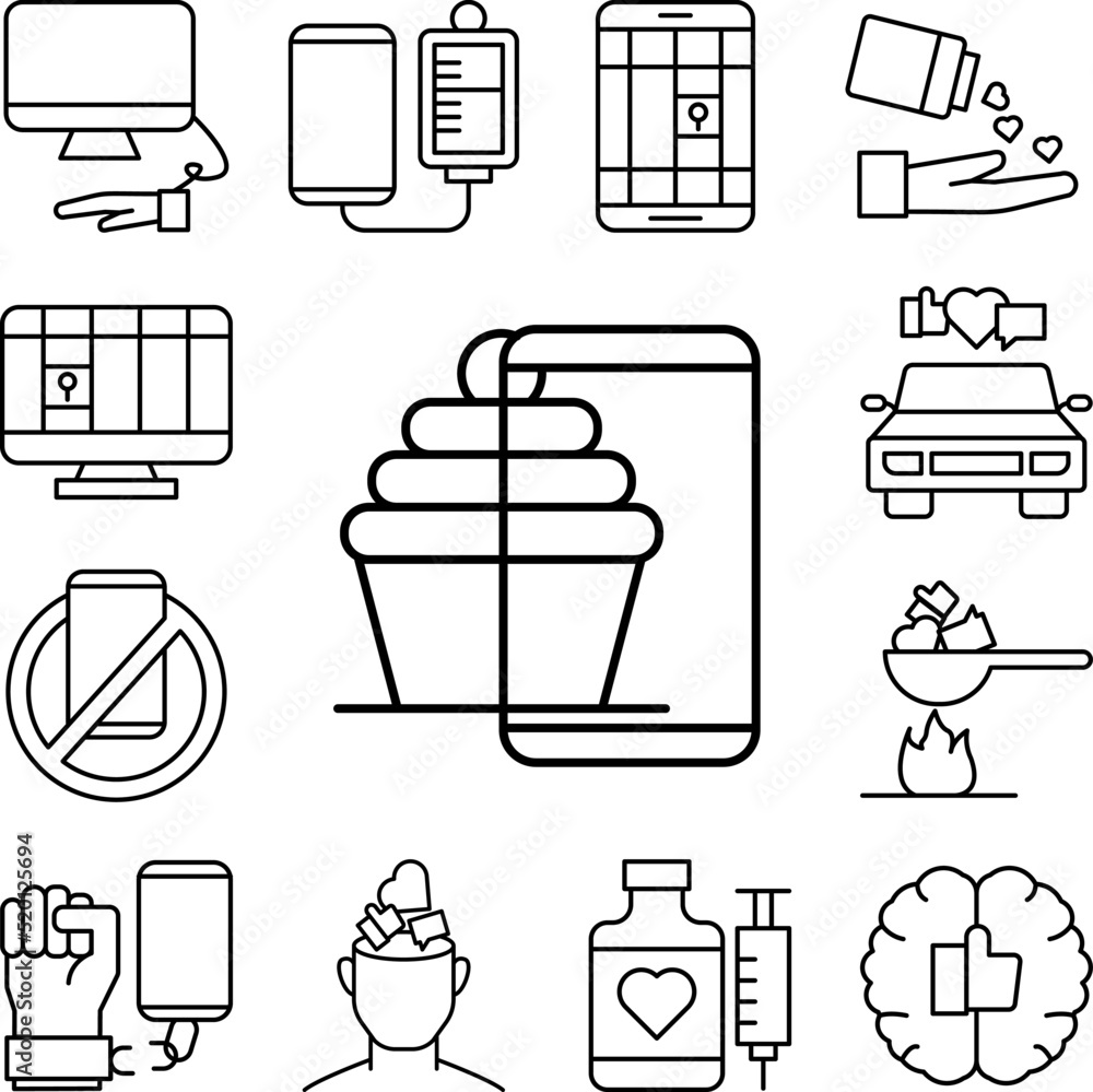 Poster sharing, icon in a collection with other items