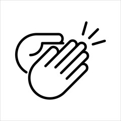 Hands clapping icon. Vector illustration. applause icon vector on white background.