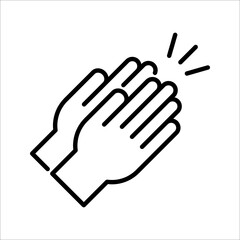 Hands clapping icon. Vector illustration. applause icon vector on white background.