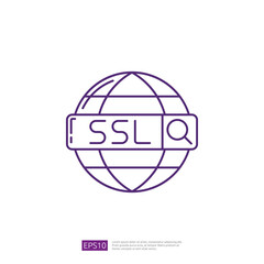 SSL secure https certificate connection icon