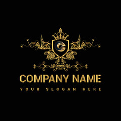 Luxury golden letter logo restaurants logo company logo shop logo business logo