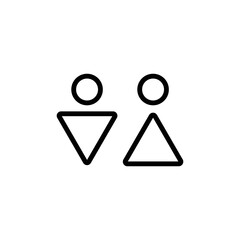 Gender Icon Sign Vector Isolated on White Artboard