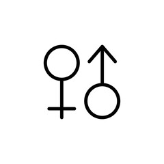 Gender Icon Sign Vector Isolated on White Artboard