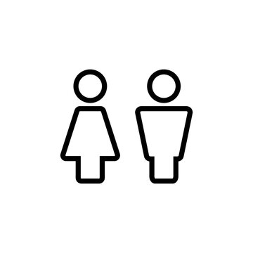 Gender Icon Sign Vector Isolated on White Artboard