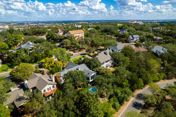 Homes in a lush neighborhood