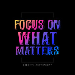 focus on what matters quote coloring design vector typography graphics print etc