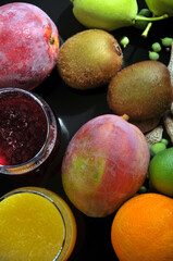 Tropical fruits and peanuts, red beans, lotus seeds