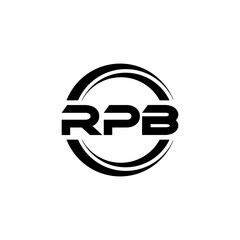 RPB letter logo design with white background in illustrator, vector logo modern alphabet font overlap style. calligraphy designs for logo, Poster, Invitation, etc.