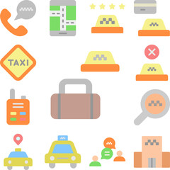 Luggage icon in a collection with other items