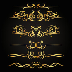 Set of luxury decorative divider collection