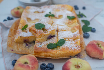 Delicious home made peach pie 