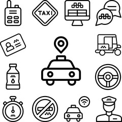 Location icon in a collection with other items