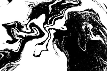 Abstract marble background. Black and white grunge texture. Vector illustration