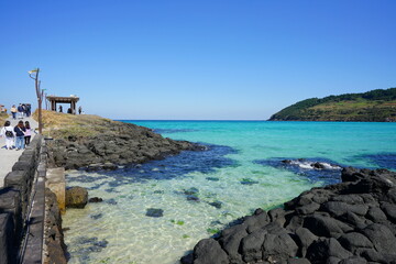 fascinating seascape with gazebo