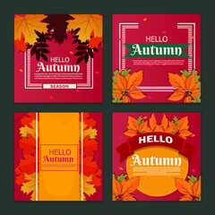 Hello Autumn Day Festivity Social Media Post Template