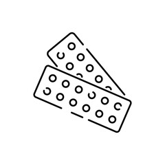 Pregnancy care linear icon. Prenatal period. Motherhood, parenthood. Expecting baby. Medical procedure. Thin line, contour symbol. Birth control pill