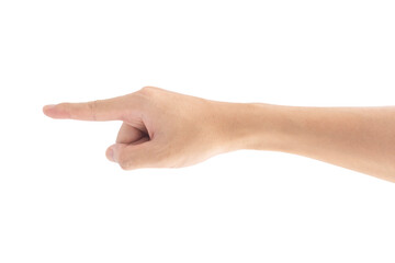 Point the finger, Isolated on white background, Clipping path Included.