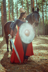 courageous valkyrie woman