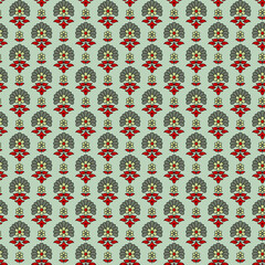 Seamless beautiful ethnic Paisley pattern on Yellow background