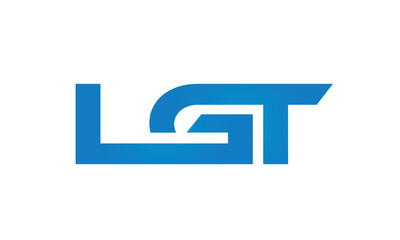 Connected LGT Letters logo Design Linked Chain logo Concept