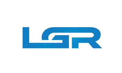 Connected LGR Letters logo Design Linked Chain logo Concept