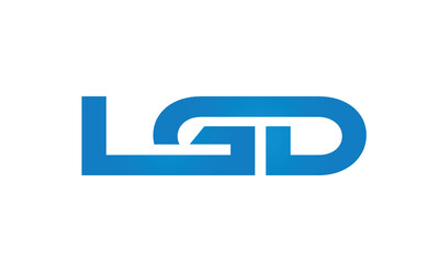 Connected LGD Letters logo Design Linked Chain logo Concept