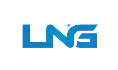 Connected LNG Letters logo Design Linked Chain logo Concept