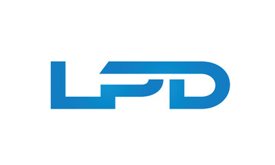 Connected LPD Letters logo Design Linked Chain logo Concept