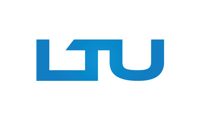 Connected LTU Letters logo Design Linked Chain logo Concept