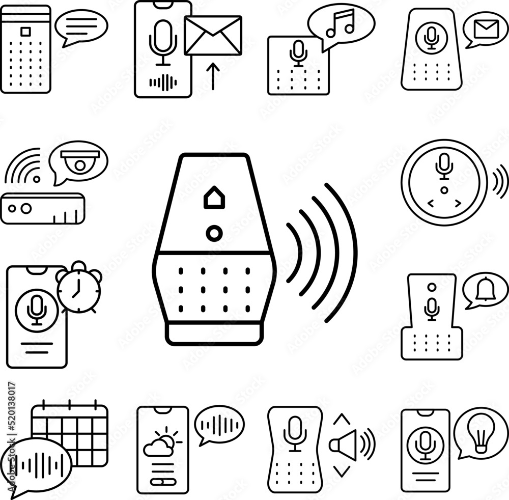 Poster echo dot icon in a collection with other items