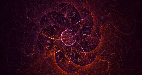 3D rendering abstract circle light background