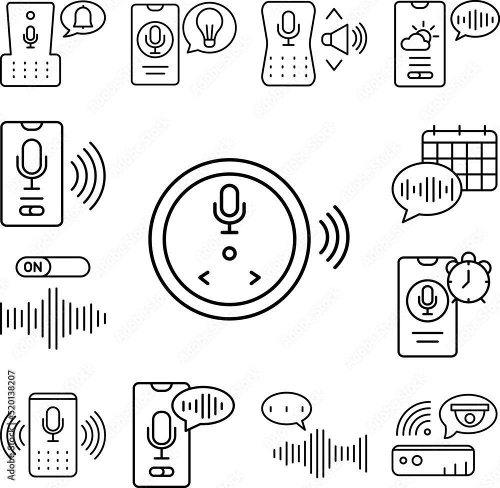 Poster echo dot icon in a collection with other items