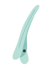 Vector flat style hair crab illustration. Flat salon hair crab isolated