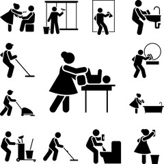 Baby, change, diaper, poop icon in a collection with other items