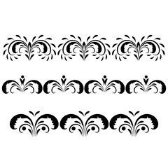 Decorative swirl divider. Elegance line set Vector