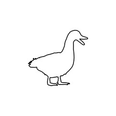 duck silhouette. vector simple illustration