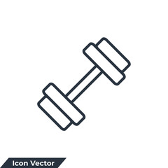 barbell, dumbbell icon logo vector illustration. Gym equipment symbol template for graphic and web design collection