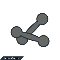 barbell, dumbbell icon logo vector illustration. Gym equipment symbol template for graphic and web design collection