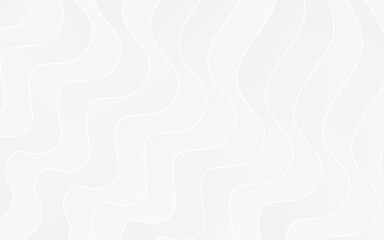 Abstract white and light gray wave modern soft texture with smooth and clean vector subtle background illustration. Curved wavy line, smooth stripe.