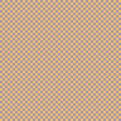 Checkerboard orange violet vector seamless pattern. Geometric abstract background. Checkered surface design.