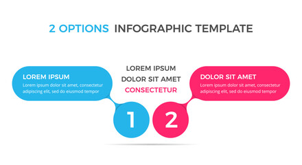 Infographic template with 2 options with place for your text