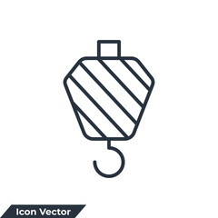 crane hook icon logo vector illustration. hook symbol template for graphic and web design collection