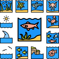 Catalogue, tattoo icon in a collection with other items