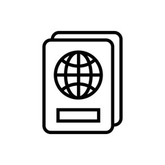 Passport icon vector graphic illustration