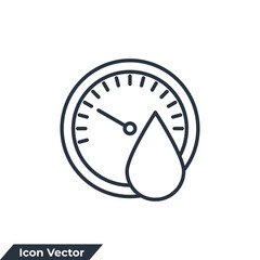 hygrometer icon logo vector illustration. humidity symbol template for graphic and web design collection