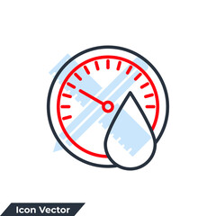 hygrometer icon logo vector illustration. humidity symbol template for graphic and web design collection - obrazy, fototapety, plakaty
