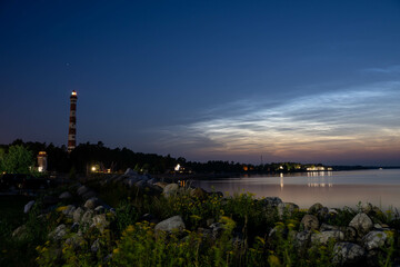 sunset over the river